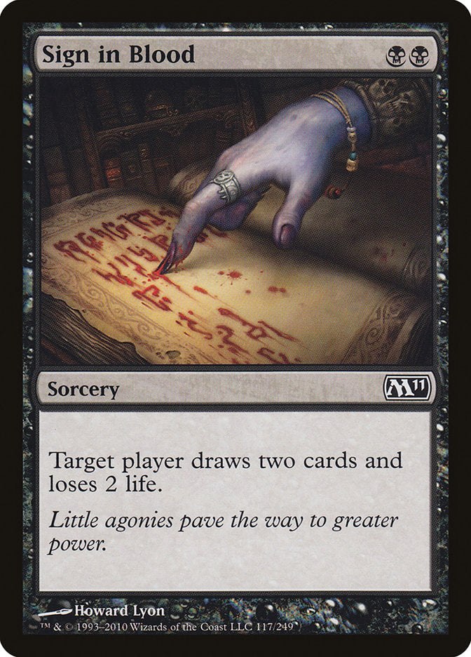 Sign in Blood [Magic 2011] | Gamer Loot