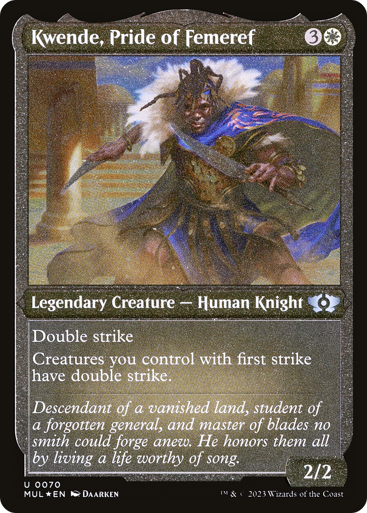 Kwende, Pride of Femeref (Foil Etched) [Multiverse Legends] | Gamer Loot