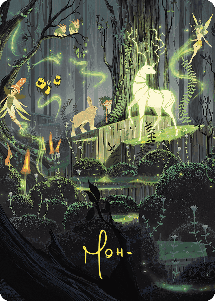 Primal Vigor Art Card (Gold-Stamped Signature) [Wilds of Eldraine Art Series] | Gamer Loot