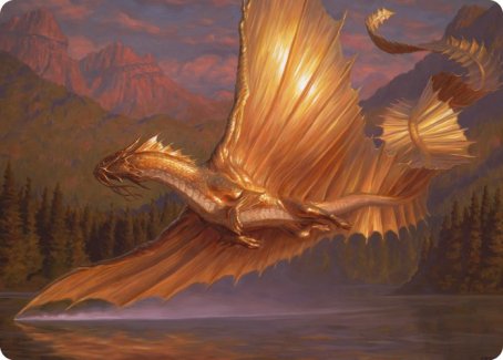 Adult Gold Dragon Art Card [Dungeons & Dragons: Adventures in the Forgotten Realms Art Series] | Gamer Loot