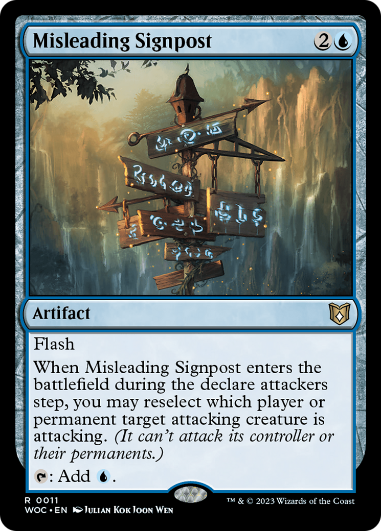 Misleading Signpost [Wilds of Eldraine Commander] | Gamer Loot