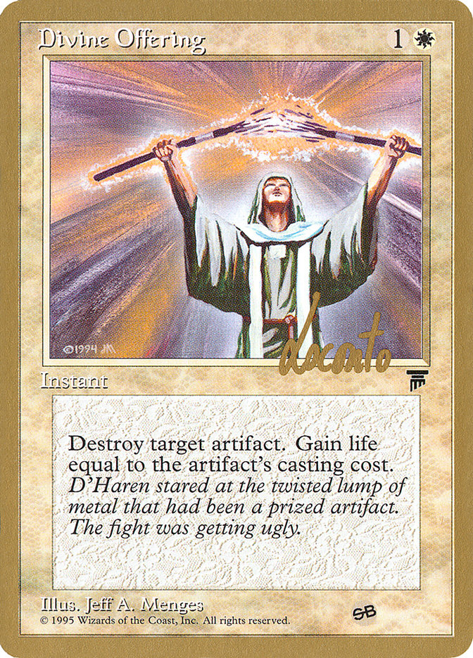 Divine Offering (Michael Loconto) (SB) [Pro Tour Collector Set] | Gamer Loot