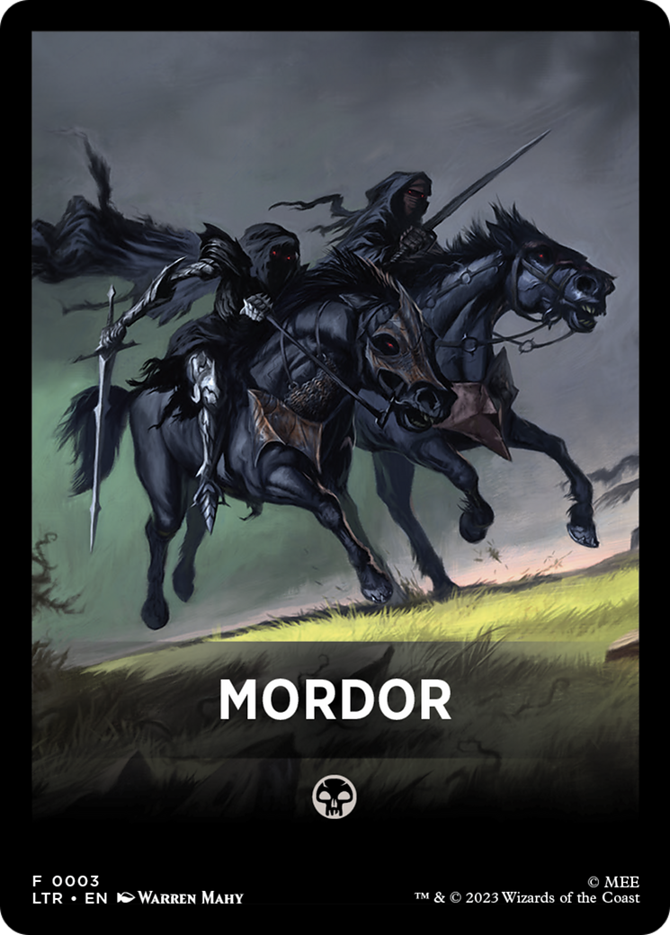 Mordor Theme Card [The Lord of the Rings: Tales of Middle-Earth Tokens] | Gamer Loot