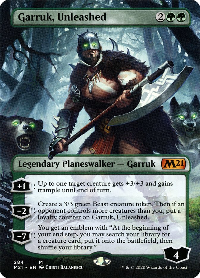 Garruk, Unleashed (Borderless) [Core Set 2021] | Gamer Loot