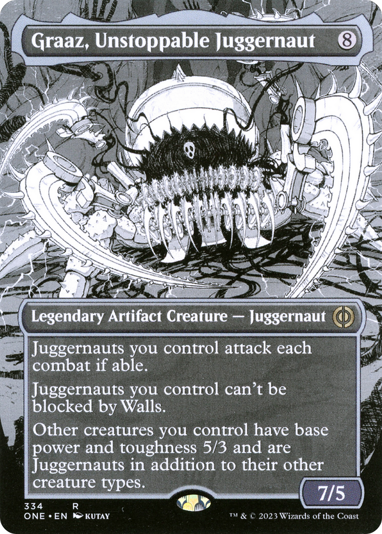 Graaz, Unstoppable Juggernaut (Borderless Manga) [Phyrexia: All Will Be One] | Gamer Loot