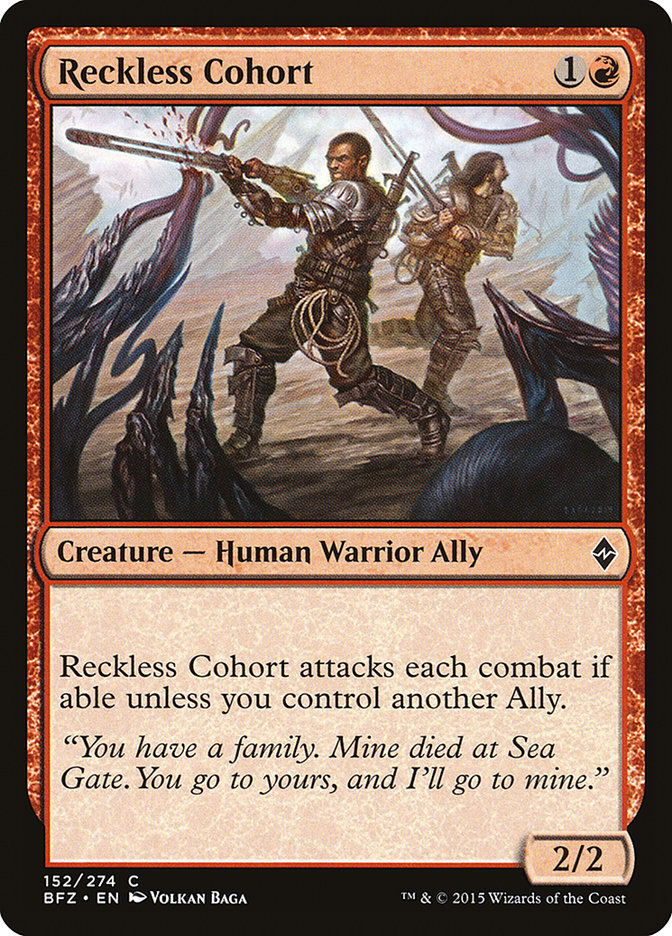 Reckless Cohort [Battle for Zendikar] | Gamer Loot