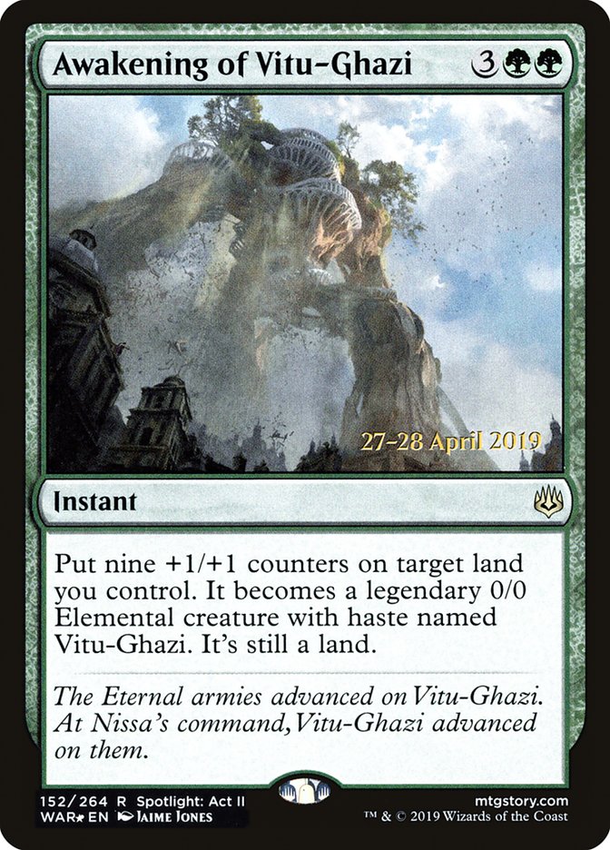 Awakening of Vitu-Ghazi  [War of the Spark Prerelease Promos] | Gamer Loot