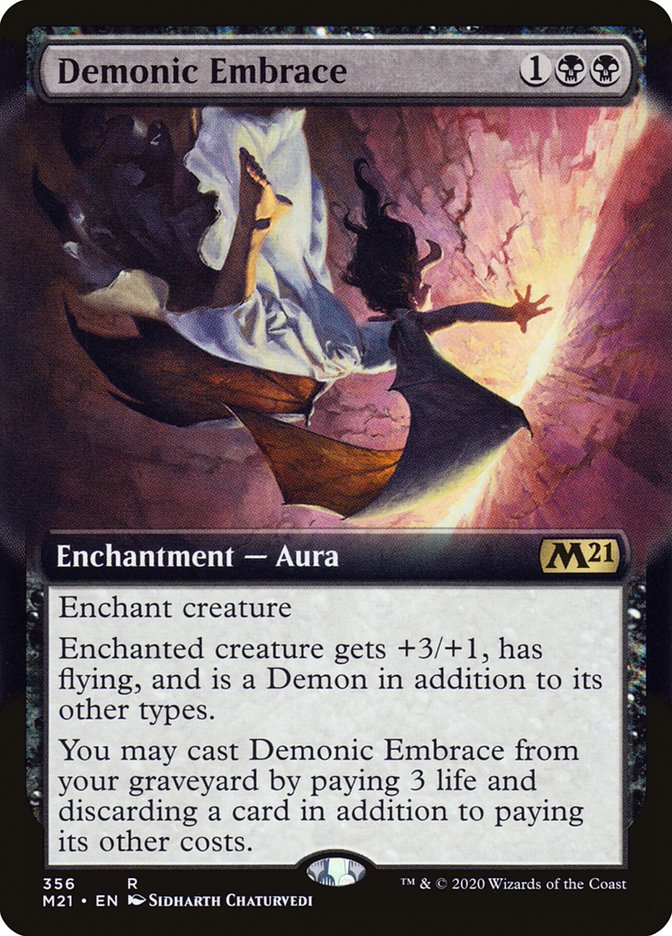 Demonic Embrace (Extended) [Core Set 2021] | Gamer Loot