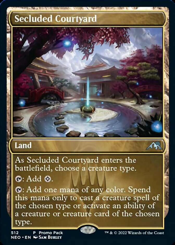 Secluded Courtyard (Promo Pack) [Kamigawa: Neon Dynasty Promos] | Gamer Loot