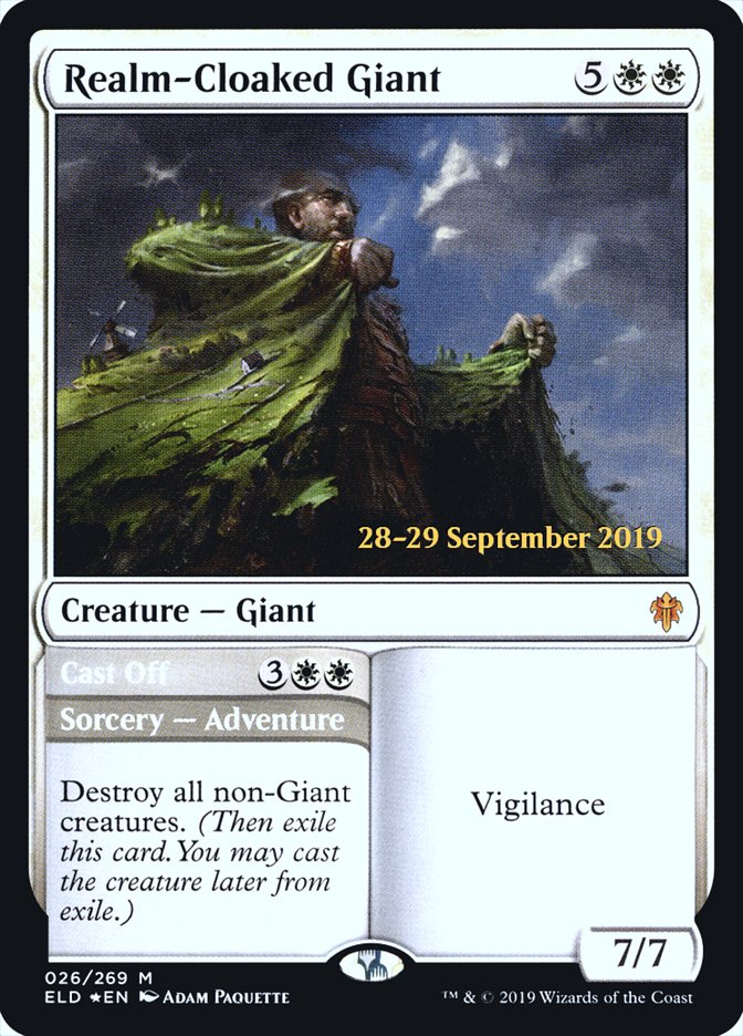 Realm-Cloaked Giant // Cast Off  [Throne of Eldraine Prerelease Promos] | Gamer Loot