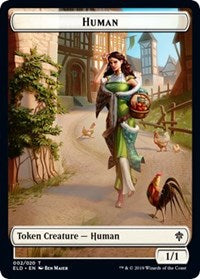 Human // Beast Double-sided Token (Challenger 2021) [Unique and Miscellaneous Promos] | Gamer Loot