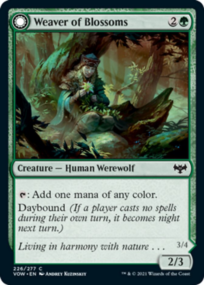 Weaver of Blossoms // Blossom-Clad Werewolf [Innistrad: Crimson Vow] | Gamer Loot