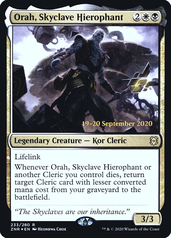 Orah, Skyclave Hierophant [Zendikar Rising Prerelease Promos] | Gamer Loot