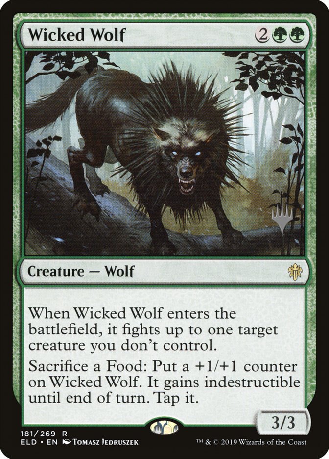 Wicked Wolf (Promo Pack) [Throne of Eldraine Promos] | Gamer Loot