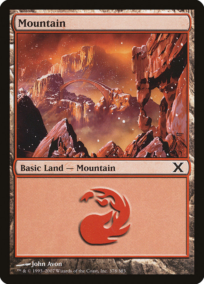 Mountain (378) [Tenth Edition] | Gamer Loot