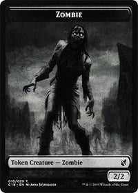 Zombie (010) // Zombie (011) Double-sided Token [Commander 2019 Tokens] | Gamer Loot