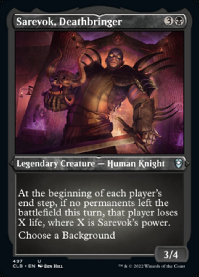 Sarevok, Deathbringer (Foil Etched) [Commander Legends: Battle for Baldur's Gate] | Gamer Loot