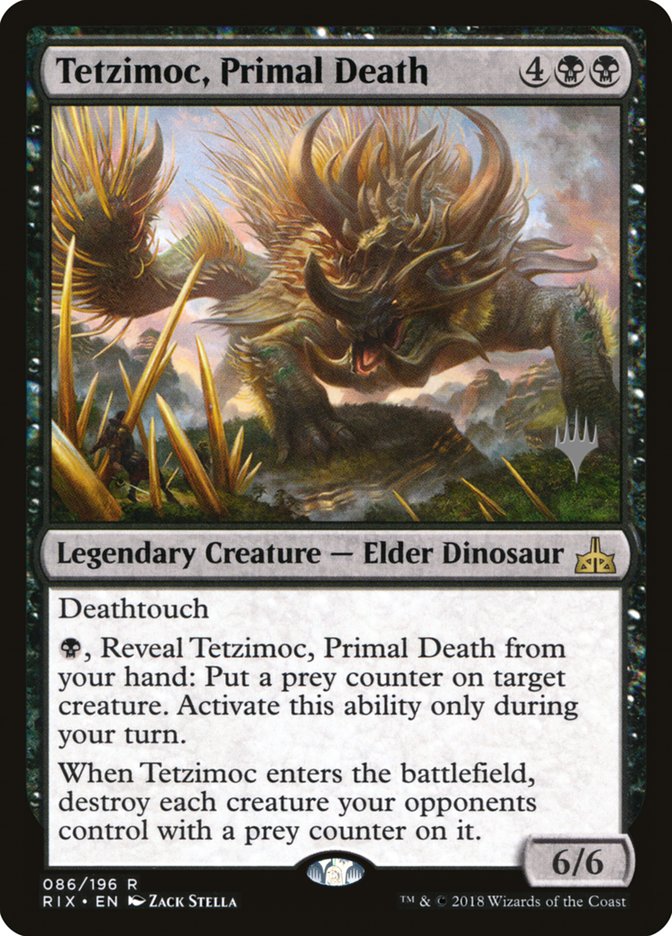 Tetzimoc, Primal Death (Promo Pack) [Rivals of Ixalan Promos] | Gamer Loot