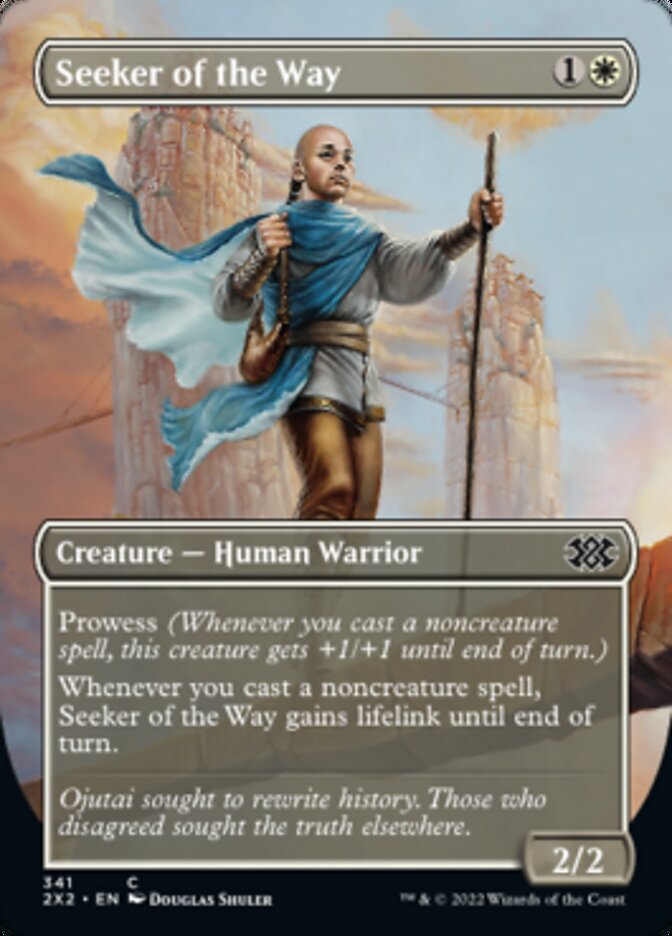 Seeker of the Way (Borderless Alternate Art) [Double Masters 2022] | Gamer Loot