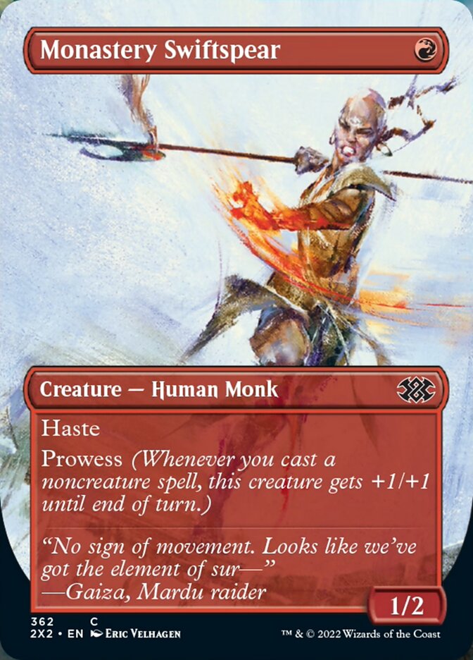 Monastery Swiftspear (Borderless Alternate Art) [Double Masters 2022] | Gamer Loot