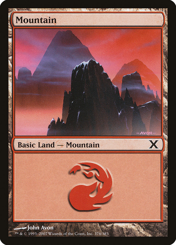 Mountain (376) [Tenth Edition] | Gamer Loot
