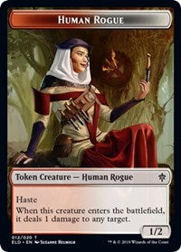 Human Rogue // Food (16) Double-sided Token [Throne of Eldraine Tokens] | Gamer Loot