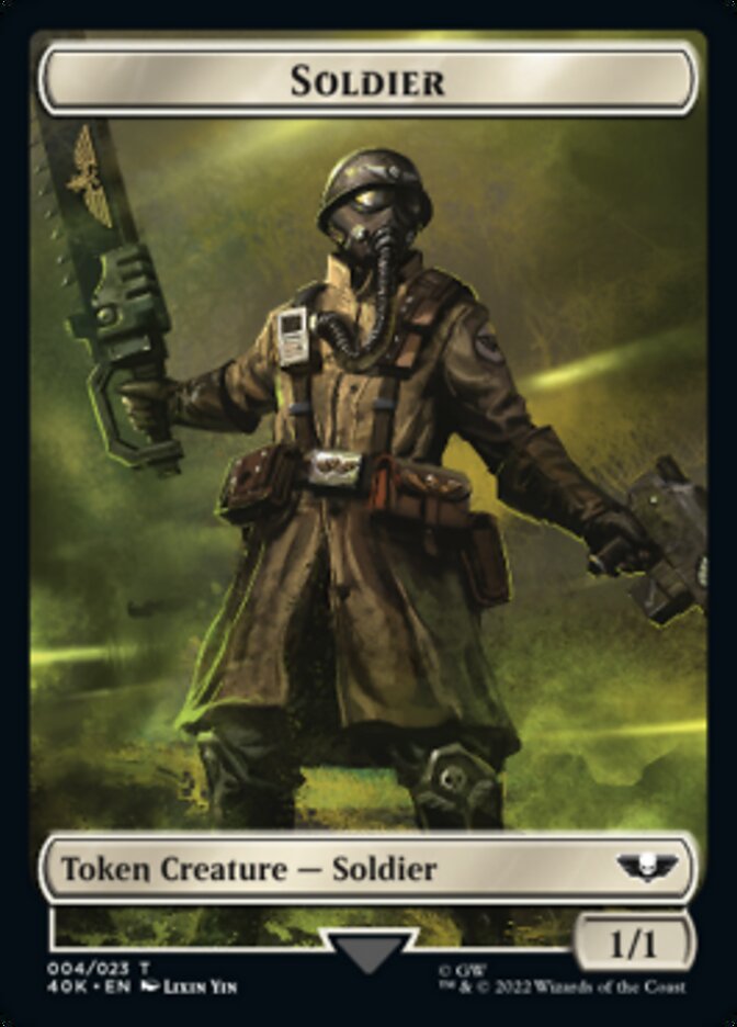 Soldier (004) // Vanguard Suppressor Double-sided Token (Surge Foil) [Universes Beyond: Warhammer 40,000 Tokens] | Gamer Loot