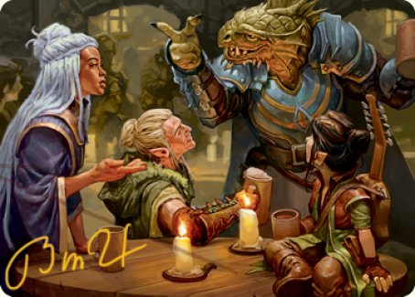 You Meet in a Tavern Art Card (Gold-Stamped Signature) [Dungeons & Dragons: Adventures in the Forgotten Realms Art Series] | Gamer Loot