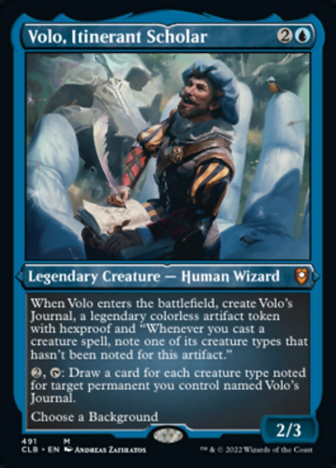 Volo, Itinerant Scholar (Foil Etched) [Commander Legends: Battle for Baldur's Gate] | Gamer Loot