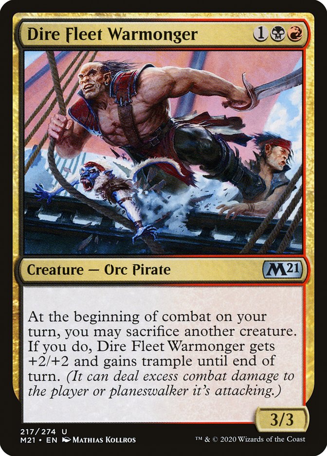 Dire Fleet Warmonger [Core Set 2021] | Gamer Loot