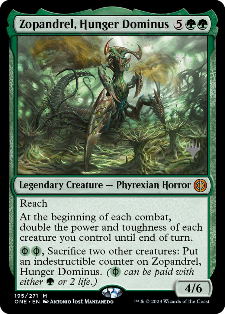Zopandrel, Hunger Dominus (Promo Pack) [Phyrexia: All Will Be One Promos] | Gamer Loot