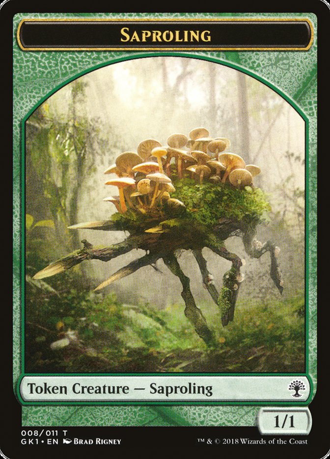 Saproling // Elf Knight [Guilds of Ravnica Guild Kit Tokens] | Gamer Loot