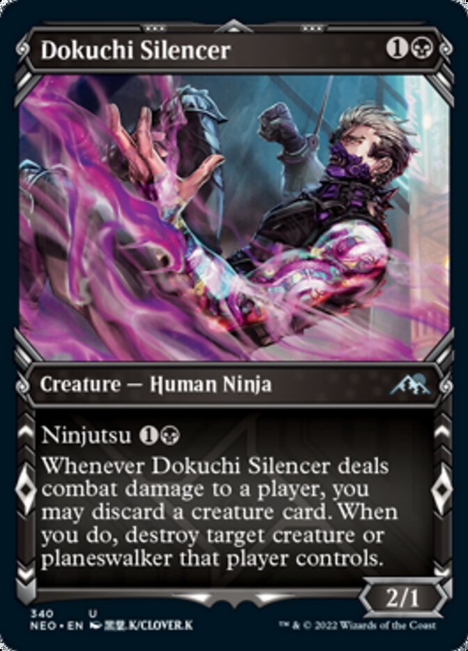 Dokuchi Silencer (Showcase Ninja) [Kamigawa: Neon Dynasty] | Gamer Loot