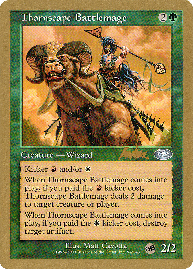 Thornscape Battlemage (Brian Kibler) (SB) [World Championship Decks 2002] | Gamer Loot