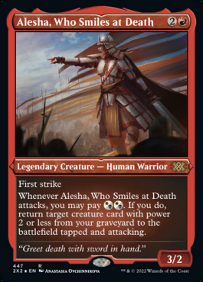 Alesha, Who Smiles at Death (Foil Etched) [Double Masters 2022] | Gamer Loot