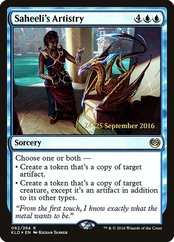 Saheeli's Artistry  [Kaladesh Prerelease Promos] | Gamer Loot