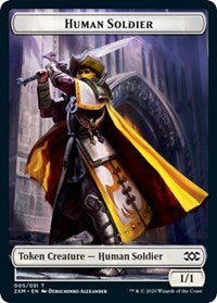 Human Soldier // Tuktuk the Returned Double-sided Token [Double Masters Tokens] | Gamer Loot