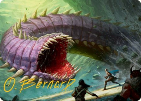 Purple Worm Art Card (Gold-Stamped Signature) [Dungeons & Dragons: Adventures in the Forgotten Realms Art Series] | Gamer Loot