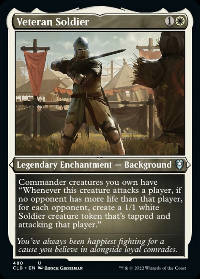 Veteran Soldier (Foil Etched) [Commander Legends: Battle for Baldur's Gate] | Gamer Loot