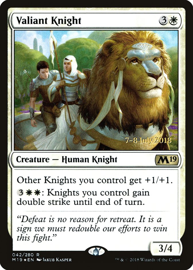 Valiant Knight  [Core Set 2019 Prerelease Promos] | Gamer Loot