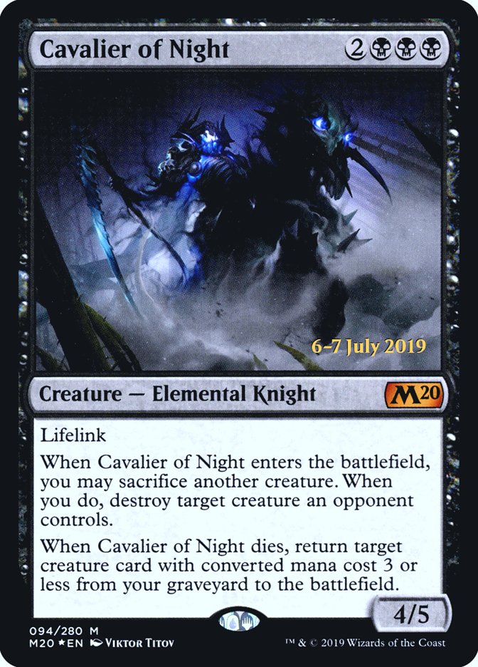 Cavalier of Night  [Core Set 2020 Prerelease Promos] | Gamer Loot