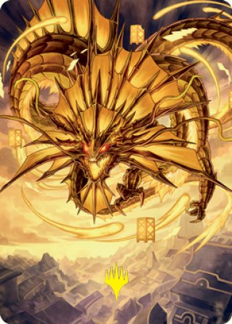 Ao, the Dawn Sky 2 Art Card (Gold-Stamped Signature) [Kamigawa: Neon Dynasty Art Series] | Gamer Loot