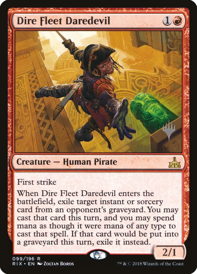 Dire Fleet Daredevil (Promo Pack) [Rivals of Ixalan Promos] | Gamer Loot