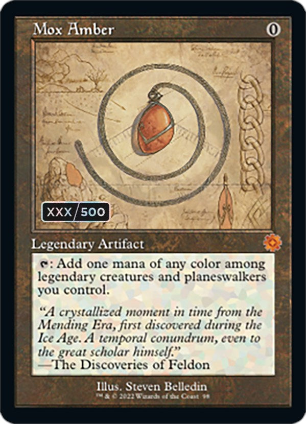 Mox Amber (Retro Schematic) (Serial Numbered) [The Brothers' War Retro Artifacts] | Gamer Loot