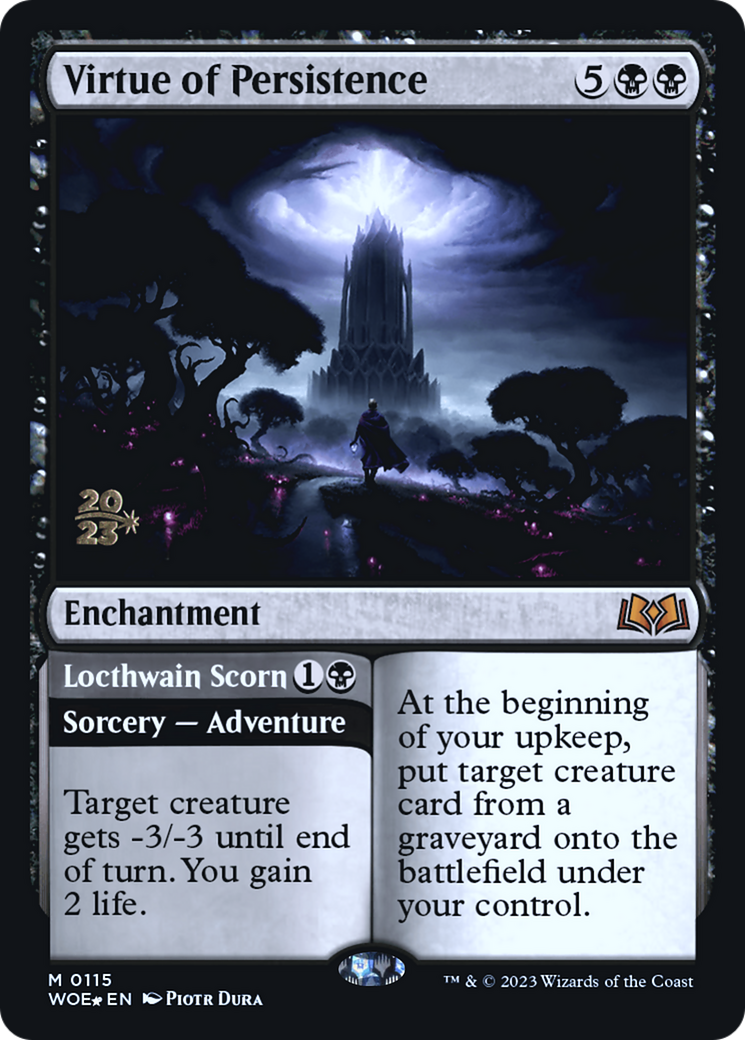 Virtue of Persistence // Locthwain Scorn [Wilds of Eldraine Prerelease Promos] | Gamer Loot