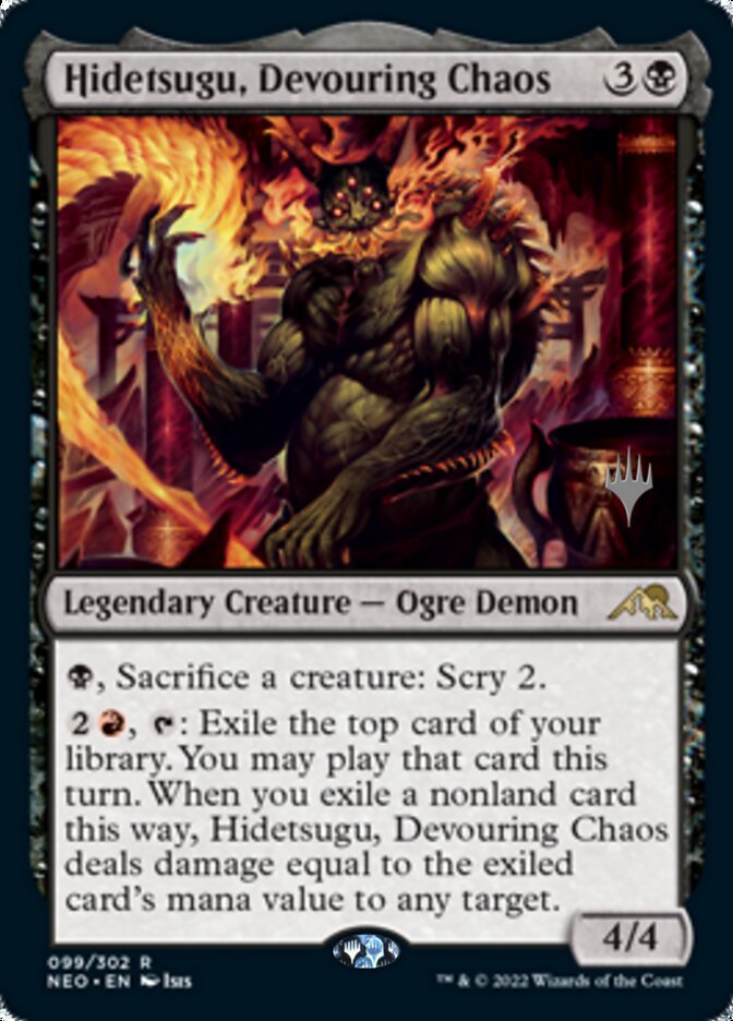 Hidetsugu, Devouring Chaos (Promo Pack) [Kamigawa: Neon Dynasty Promos] | Gamer Loot