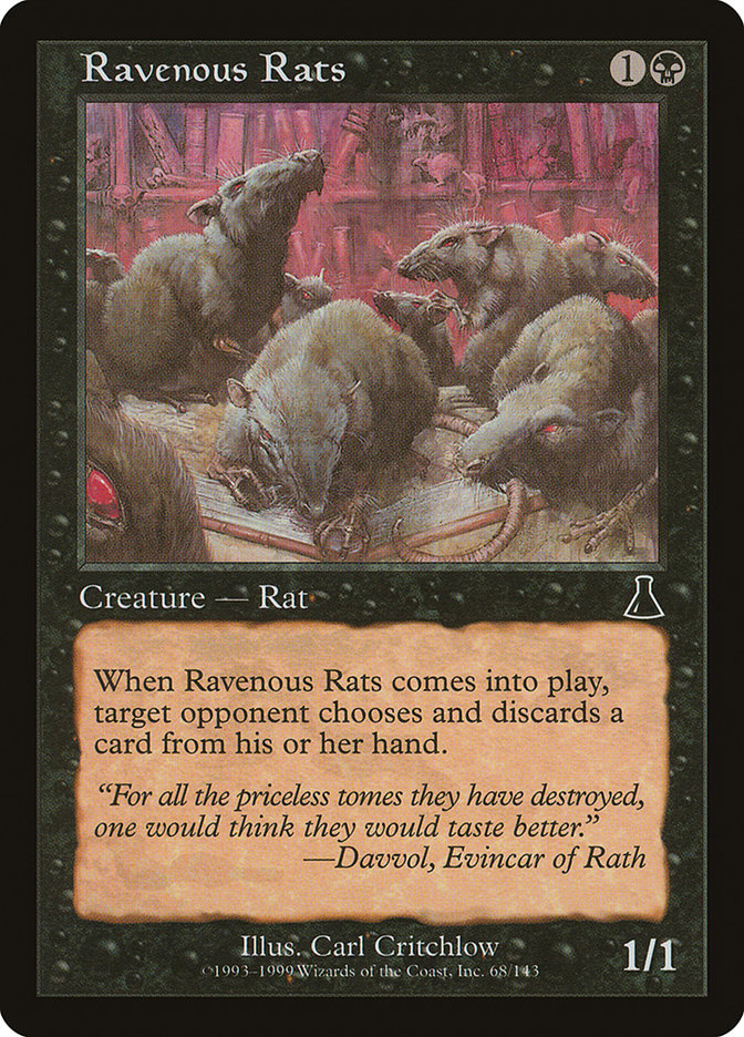 Ravenous Rats [Urza's Destiny] | Gamer Loot