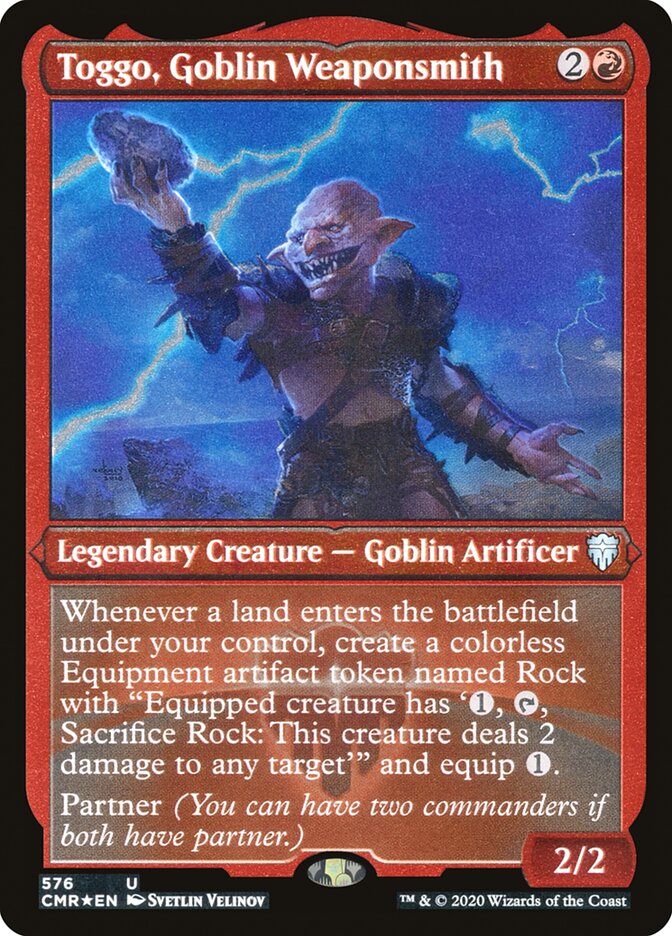 Toggo, Goblin Weaponsmith (Etched) [Commander Legends] | Gamer Loot