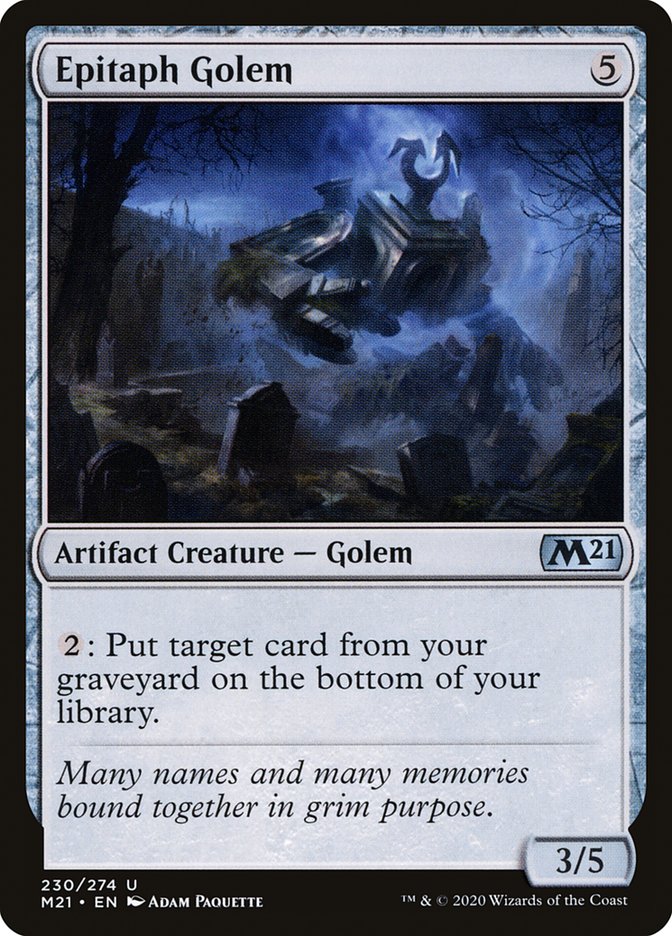 Epitaph Golem [Core Set 2021] | Gamer Loot