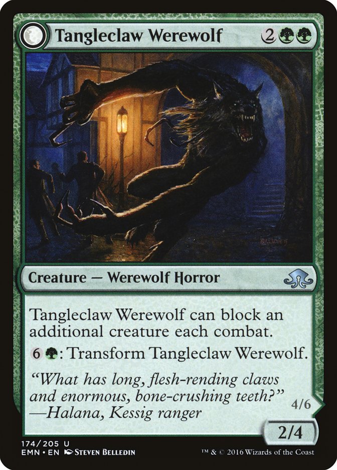 Tangleclaw Werewolf // Fibrous Entangler [Eldritch Moon] | Gamer Loot